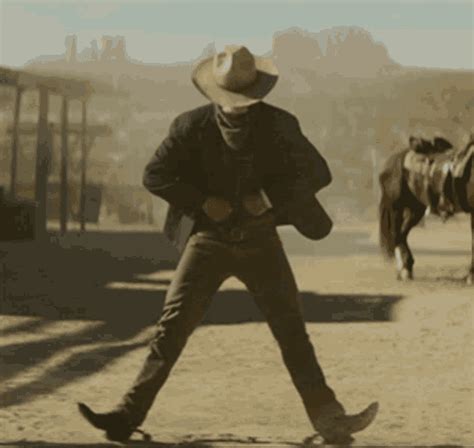 Woman Doing Finger Guns GIF. . Dancing cowboy gif